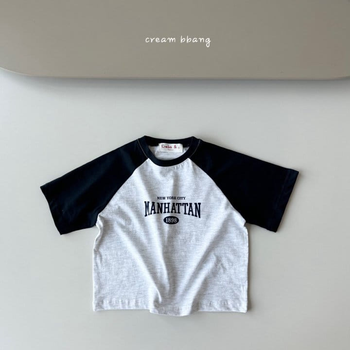 Cream Bbang - Korean Children Fashion - #designkidswear - Mahattan Raglan Tee - 3