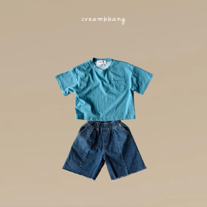 Cream Bbang - Korean Children Fashion - #designkidswear - Pigment Crop Tee - 2