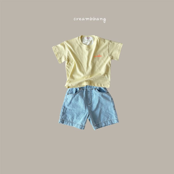 Cream Bbang - Korean Children Fashion - #discoveringself - Lucky Denim Shorts - 4