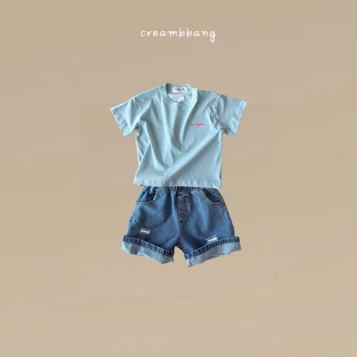 Cream Bbang - Korean Children Fashion - #kidzfashiontrend - Twins Vintage Denim Shorts - 8