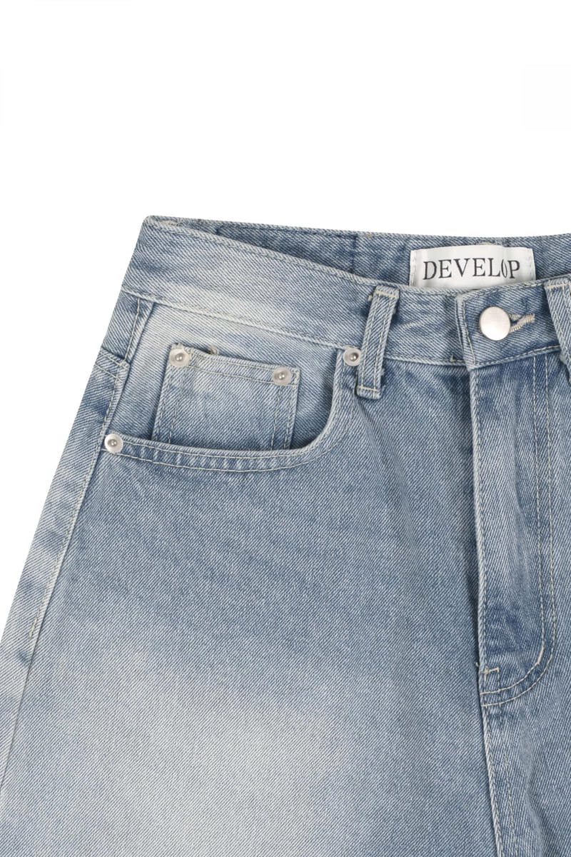 Develop - Korean Women Fashion - #vintageinspired - 1177 Wide Denim Shorts - 4