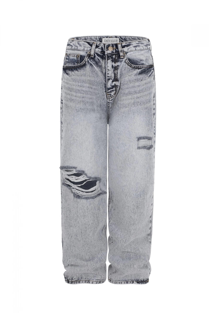 Develop - Korean Women Fashion - #womensfashion - 1178 Vintage Ice Snow Denim