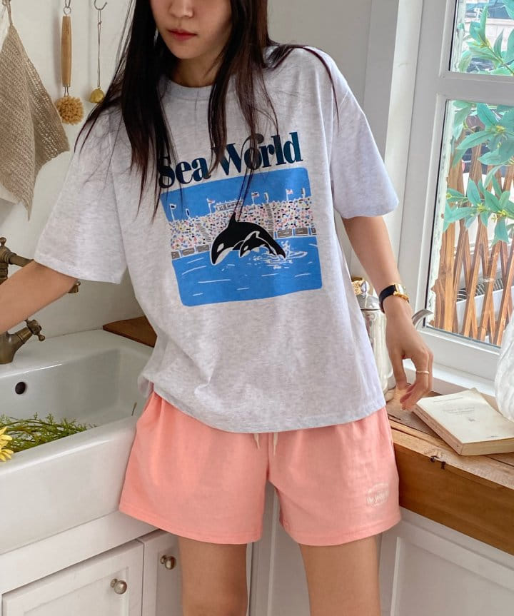 Diana - Korean Women Fashion - #romanticstyle - Sea World Tee - 4