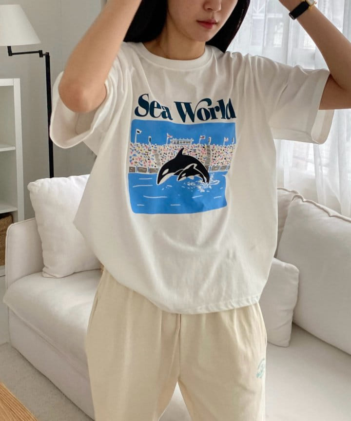 Diana - Korean Women Fashion - #thelittlethings - Sea World Tee - 6