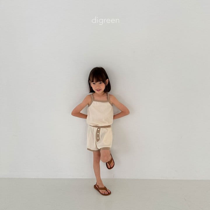 Digreen - Korean Children Fashion - #discoveringself - cream, charcoal, blue green st, beige st - 2