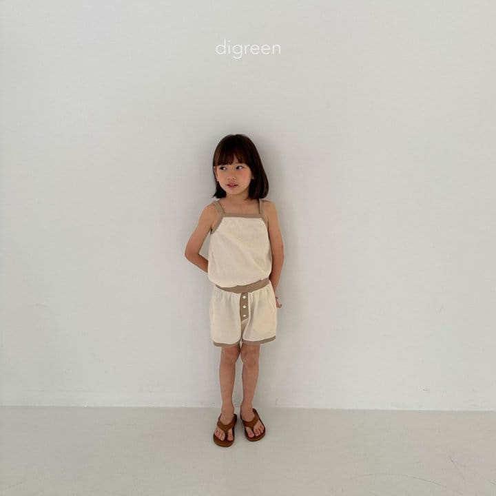 Digreen - Korean Children Fashion - #kidsshorts - cream, charcoal, blue green st, beige st - 5