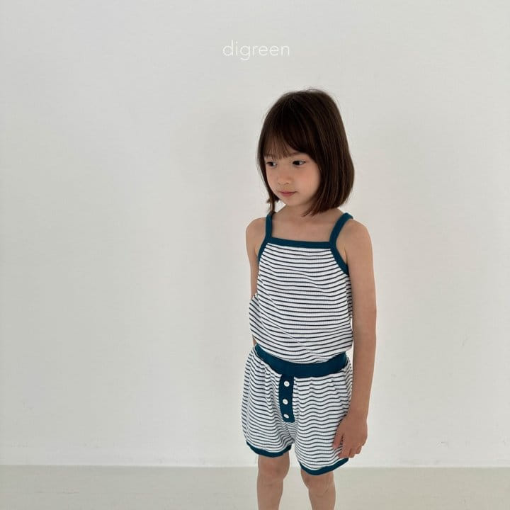 Digreen - Korean Children Fashion - #minifashionista - cream, charcoal, blue green st, beige st - 11