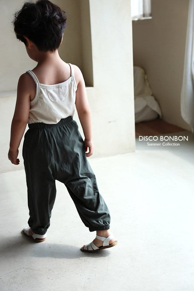 Disco Bonbon - Korean Children Fashion - #discoveringself - Cream Rib Span Sleeveless Tee - 6