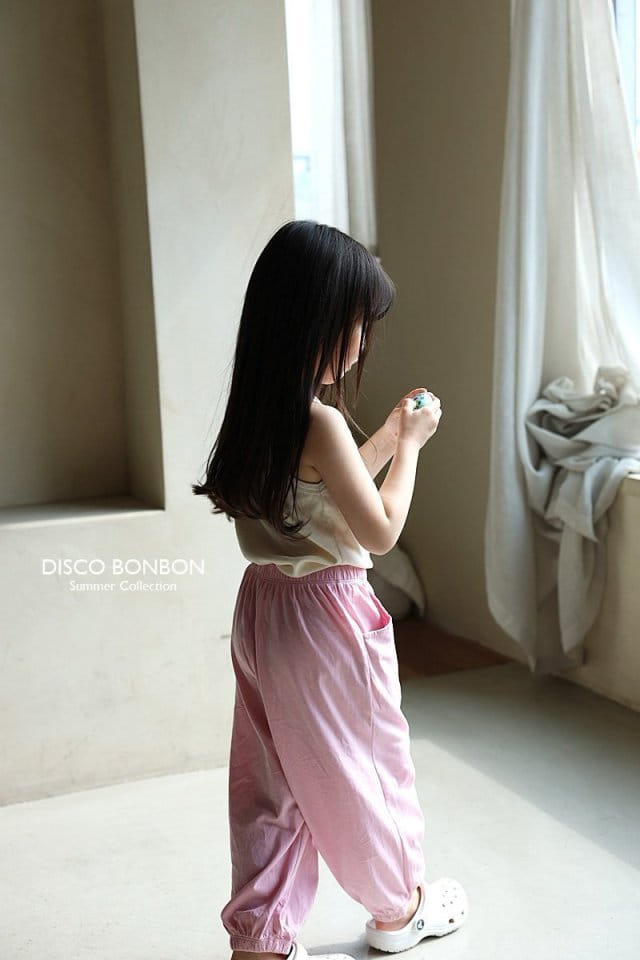 Disco Bonbon - Korean Children Fashion - #kidsstore - Cream Rib Span Sleeveless Tee - 9