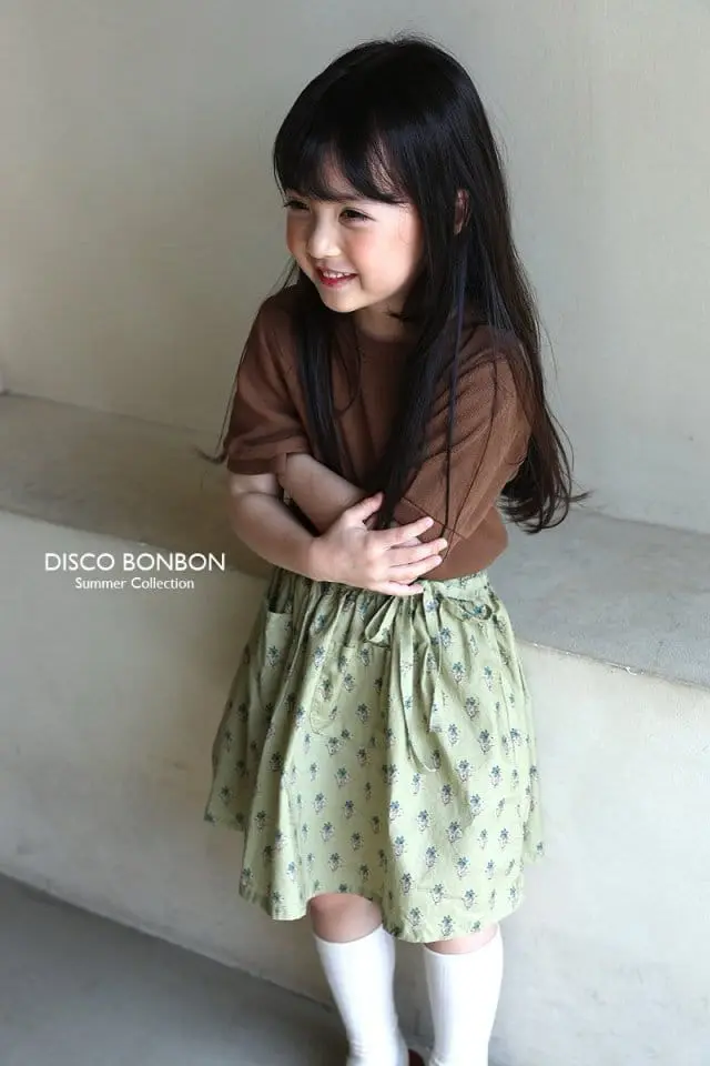 Disco Bonbon - Korean Children Fashion - #prettylittlegirls - Bell Ribbon Skirt - 8