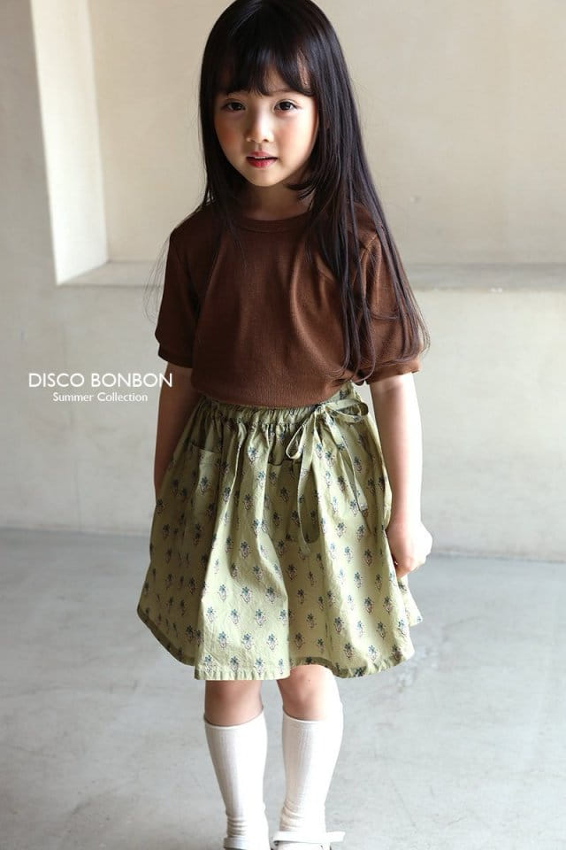 Disco Bonbon - Korean Children Fashion - #todddlerfashion - Bell Ribbon Skirt - 9