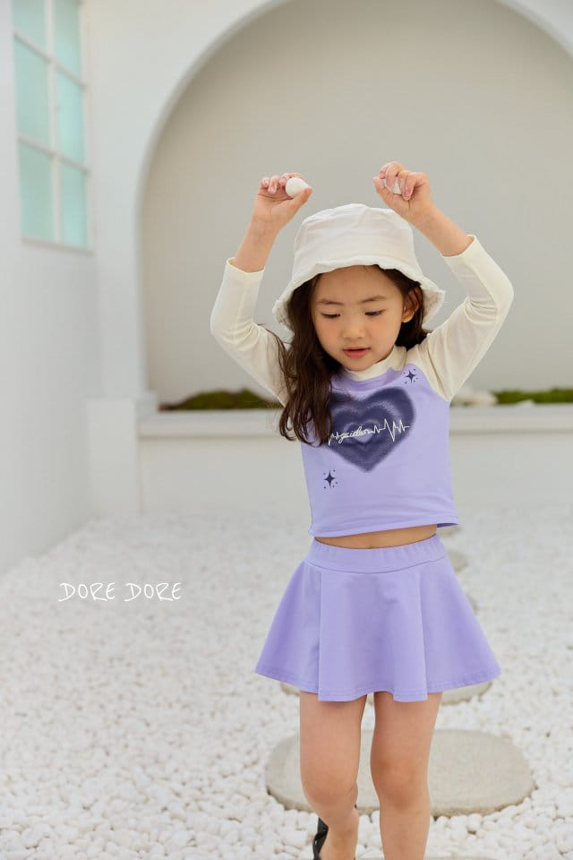 Dore Dore - Korean Children Fashion - #childofig - Heart Raglan Rash Guard - 2