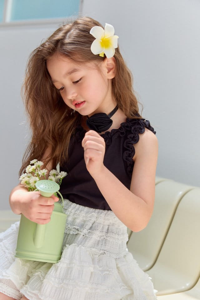 Dore Dore - Korean Children Fashion - #childofig - Terry Frill Sleeveless Tee - 8