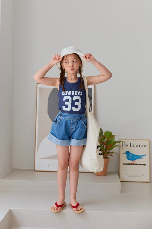 Dore Dore - Korean Children Fashion - #prettylittlegirls - Cowboy 33 Sleeveless Tee - 4