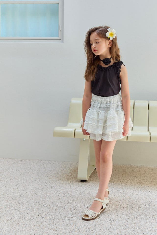 Dore Dore - Korean Children Fashion - #childrensboutique - Terry Frill Sleeveless Tee - 9