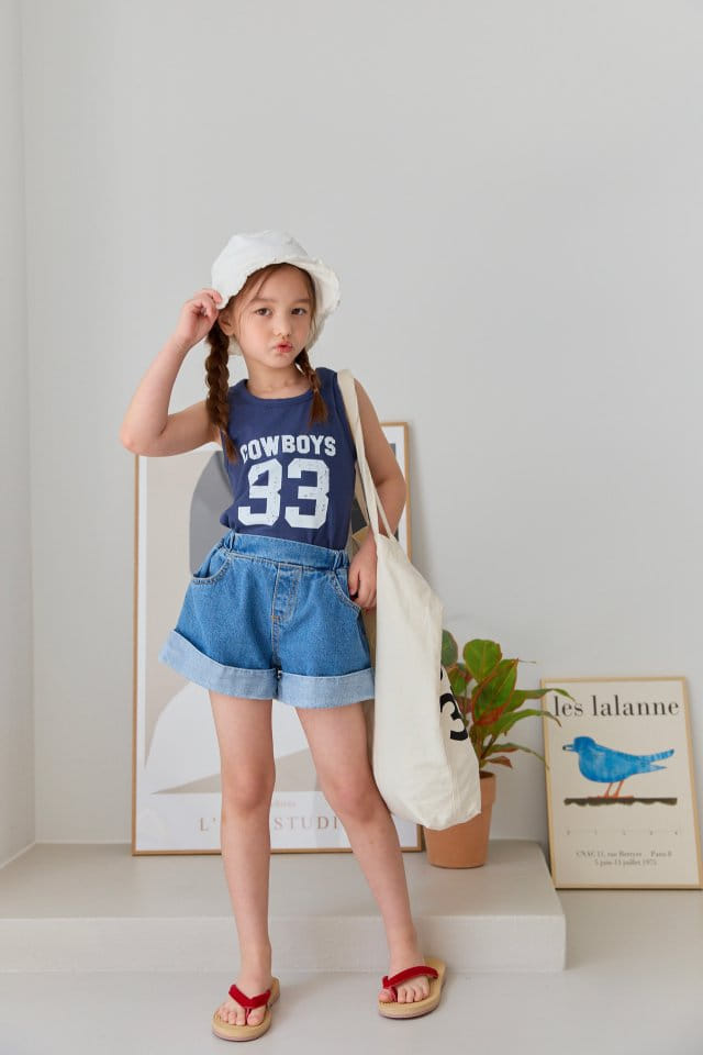 Dore Dore - Korean Children Fashion - #childrensboutique - Cowboy 33 Sleeveless Tee - 6