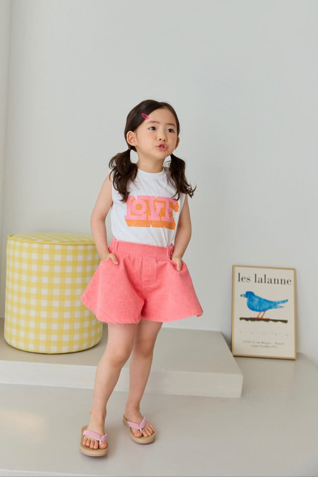 Dore Dore - Korean Children Fashion - #designkidswear - Love Pad Sleeveless Tee - 5