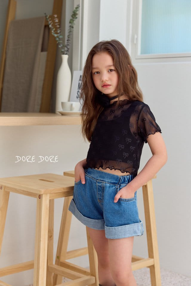 Dore Dore - Korean Children Fashion - #discoveringself - See Through Ribbon Tee - 10