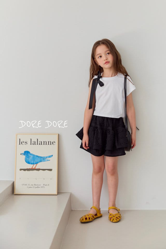 Dore Dore - Korean Children Fashion - #discoveringself - Unbalance Ribbon Crop Tee - 9