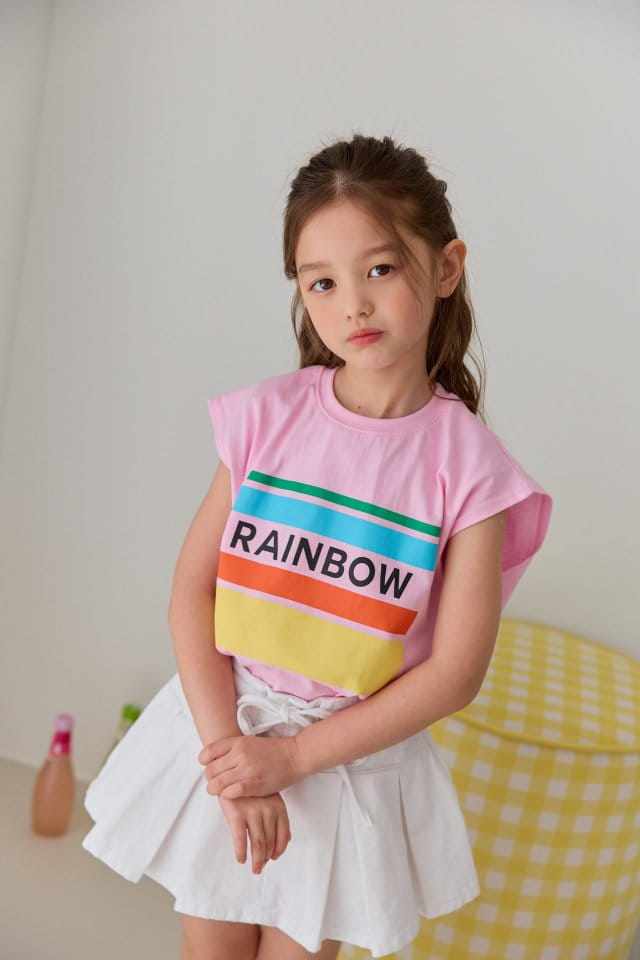 Dore Dore - Korean Children Fashion - #discoveringself - Rainbow Sleeveless Tee - 3