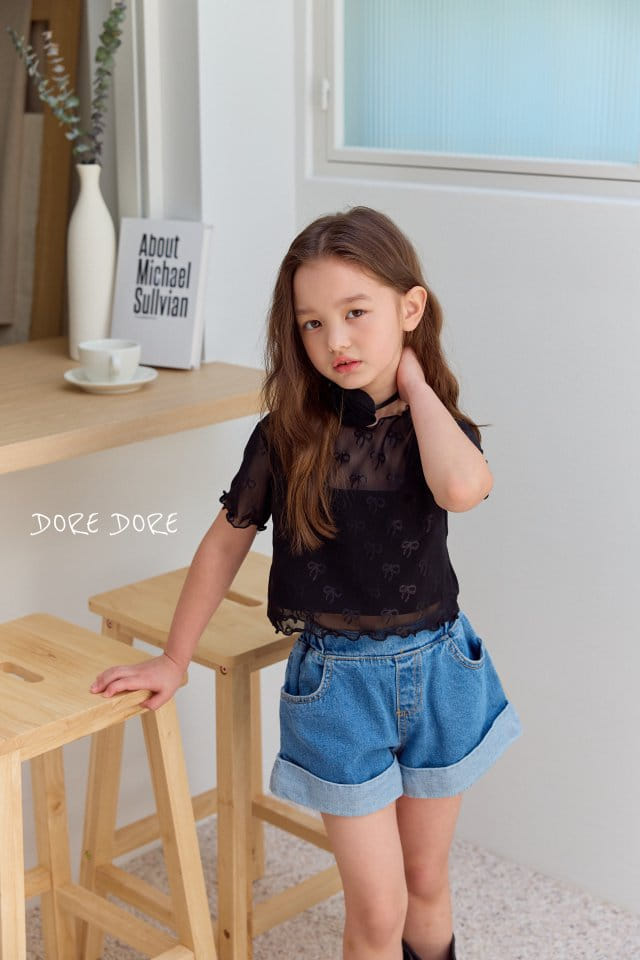 Dore Dore - Korean Children Fashion - #fashionkids - See Through Ribbon Tee - 11