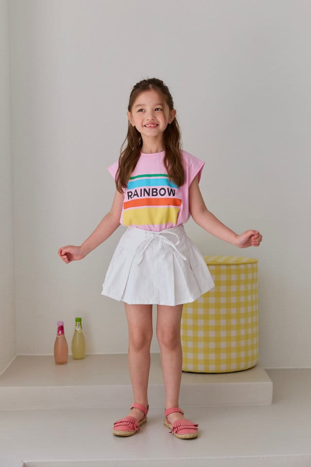 Dore Dore - Korean Children Fashion - #discoveringself - Rainbow Sleeveless Tee - 4