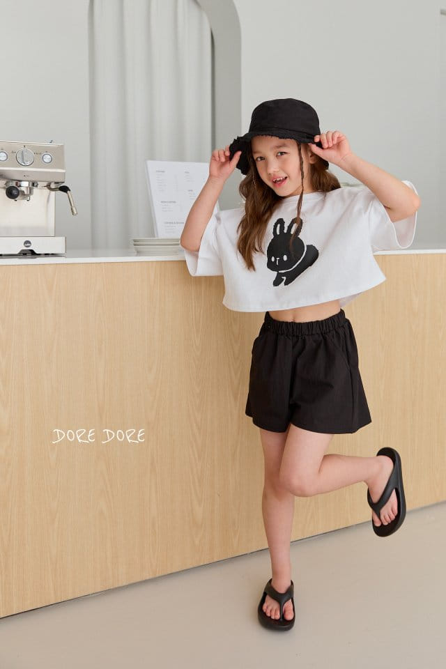 Dore Dore - Korean Children Fashion - #kidsshorts - Ton Ton Rabbit Crop Tee