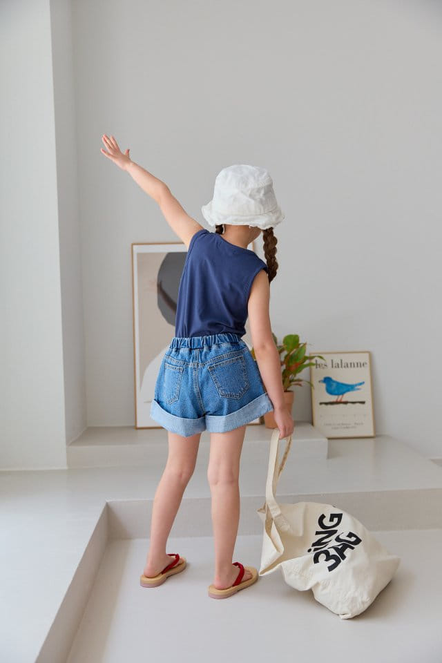 Dore Dore - Korean Children Fashion - #kidsshorts - Cowboy 33 Sleeveless Tee - 10