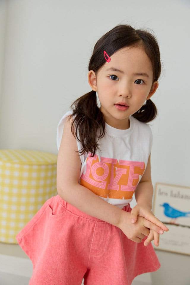 Dore Dore - Korean Children Fashion - #kidsshorts - Love Pad Sleeveless Tee - 8