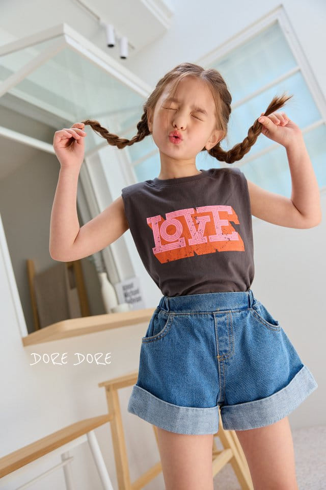 Dore Dore - Korean Children Fashion - #kidsstore - Love Pad Sleeveless Tee - 9