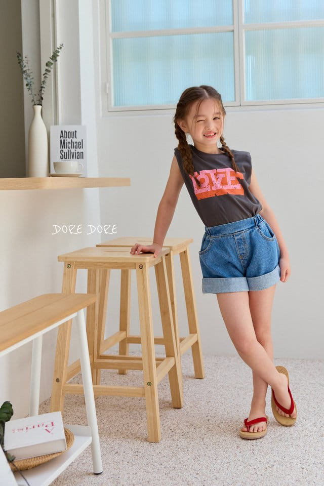 Dore Dore - Korean Children Fashion - #kidzfashiontrend - Love Pad Sleeveless Tee - 10