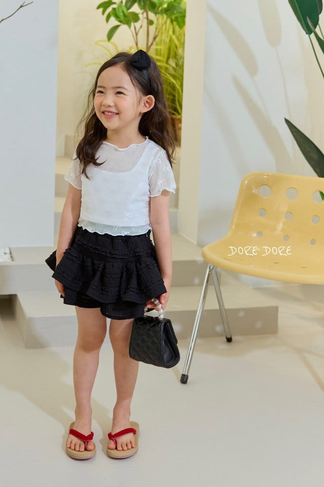 Dore Dore - Korean Children Fashion - #littlefashionista - See Through Ribbon Tee - 2