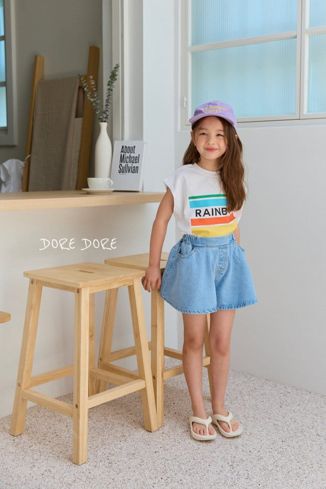 Dore Dore - Korean Children Fashion - #magicofchildhood - Rainbow Sleeveless Tee - 10