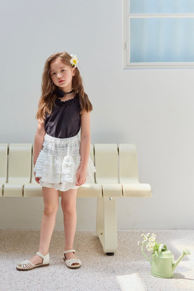 Dore Dore - Korean Children Fashion - #prettylittlegirls - Terry Frill Sleeveless Tee - 6