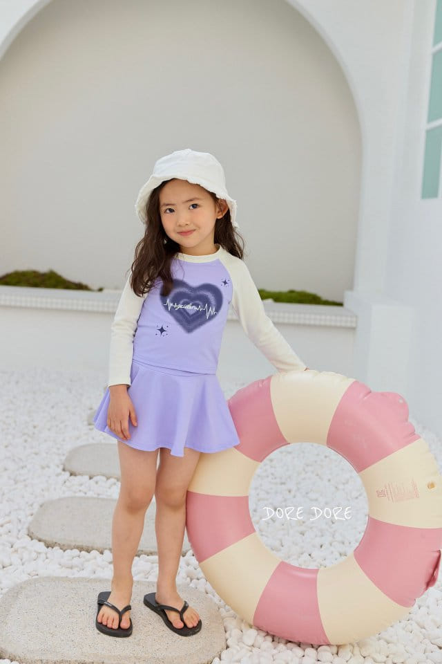 Dore Dore - Korean Children Fashion - #stylishchildhood - Heart Raglan Rash Guard