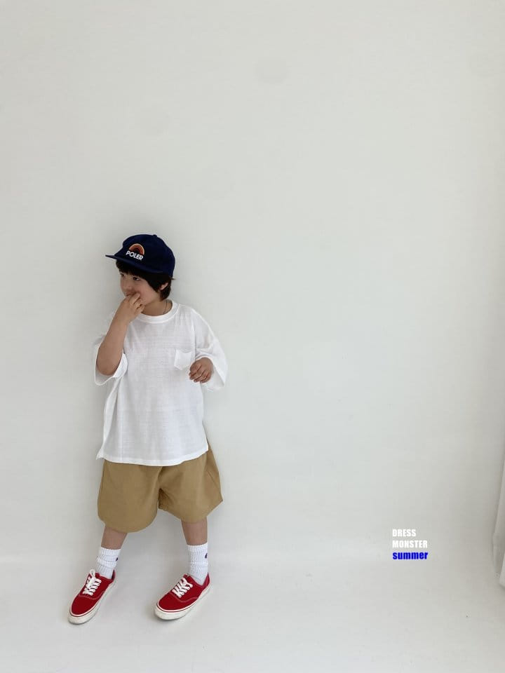 Dress Monster - Korean Children Fashion - #kidsshorts - Pocket Box Tee