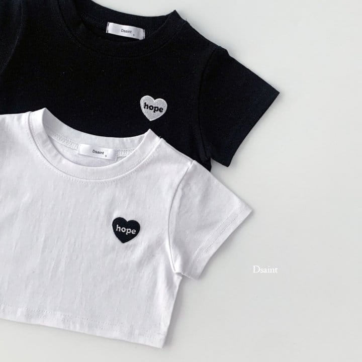 Dsaint - Korean Children Fashion - #Kfashion4kids - Hope Heart Crop Tee