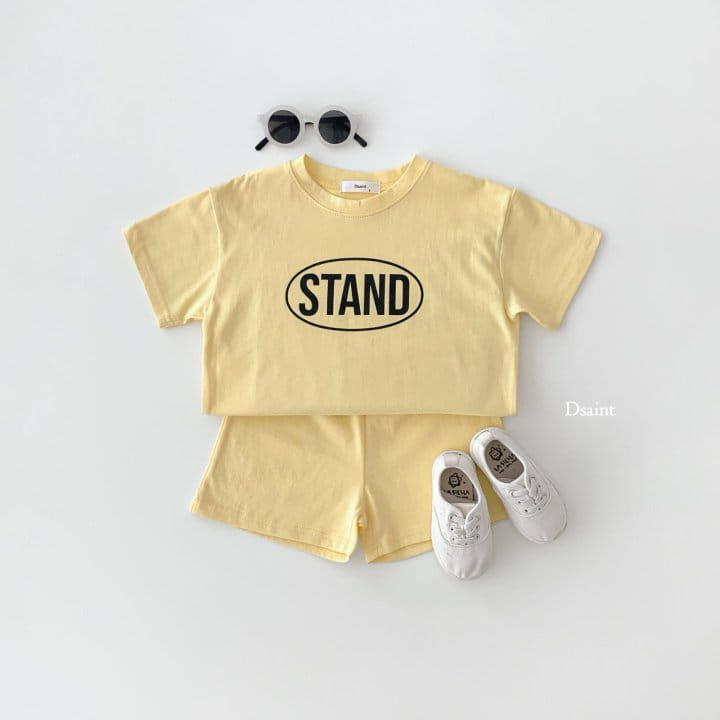 Dsaint - Korean Children Fashion - #Kfashion4kids - Stand Top Bottom Set - 5