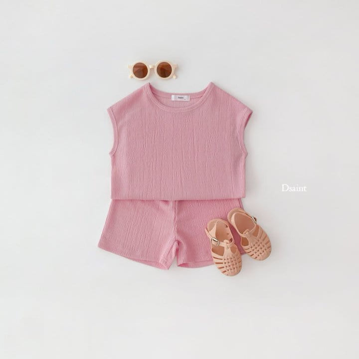 Dsaint - Korean Children Fashion - #Kfashion4kids - Cool Sleeveles Top Bottom Set - 6