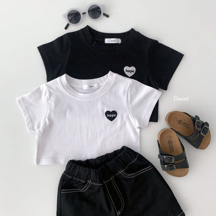 Dsaint - Korean Children Fashion - #childofig - Hope Heart Crop Tee - 6