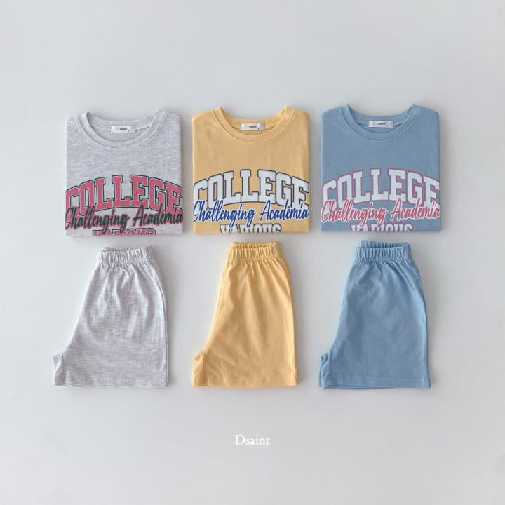 Dsaint - Korean Children Fashion - #childofig - College Top Bottom Set