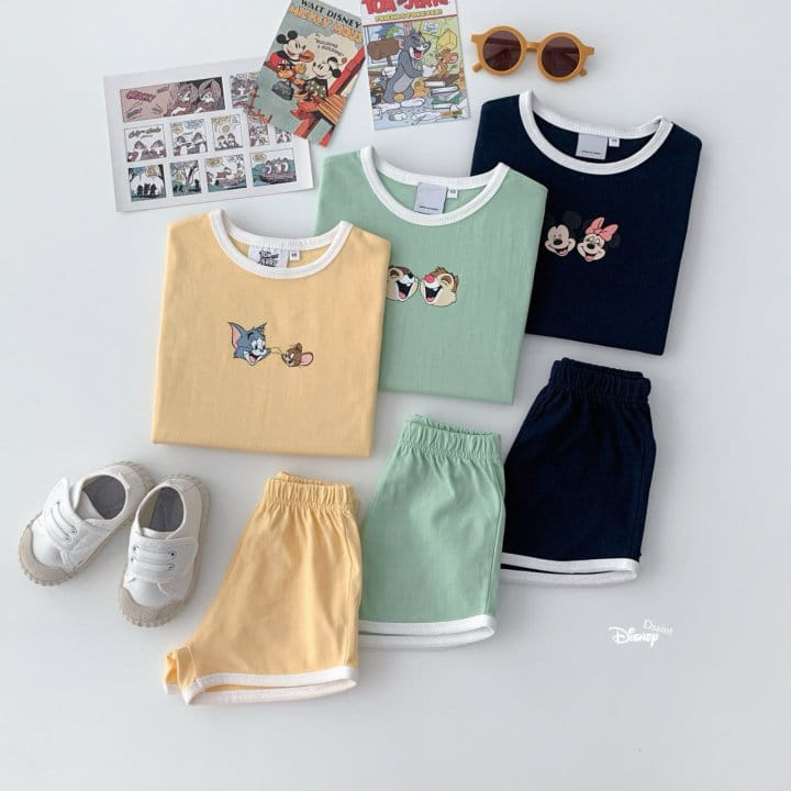 Dsaint - Korean Children Fashion - #childofig - Two Of Us Piping Top Bottom Set - 4