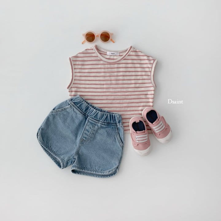 Dsaint - Korean Children Fashion - #designkidswear - Lullu Piping Denim Pants - 8