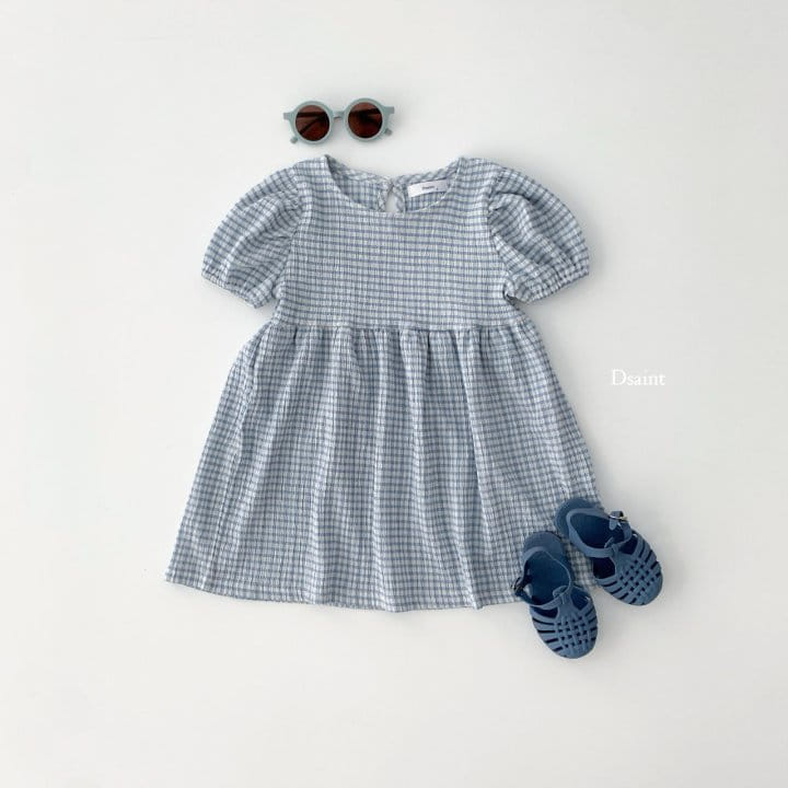 Dsaint - Korean Children Fashion - #designkidswear - Linkle Check One-Piece - 6