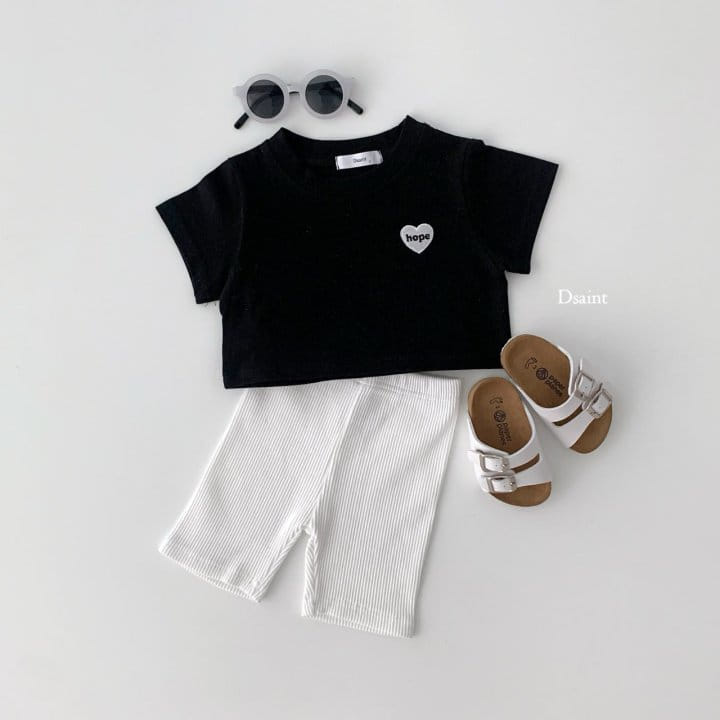 Dsaint - Korean Children Fashion - #designkidswear - Hope Heart Crop Tee - 9