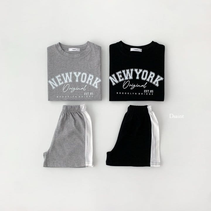 Dsaint - Korean Children Fashion - #discoveringself - Original New York Top Bottom Set - 3