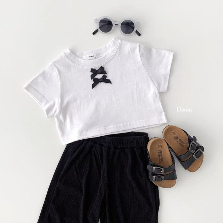 Dsaint - Korean Children Fashion - #discoveringself - Ribbon Two Crop Tee - 8