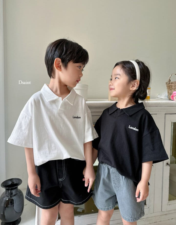 Dsaint - Korean Children Fashion - #discoveringself - London Collar Tee - 10