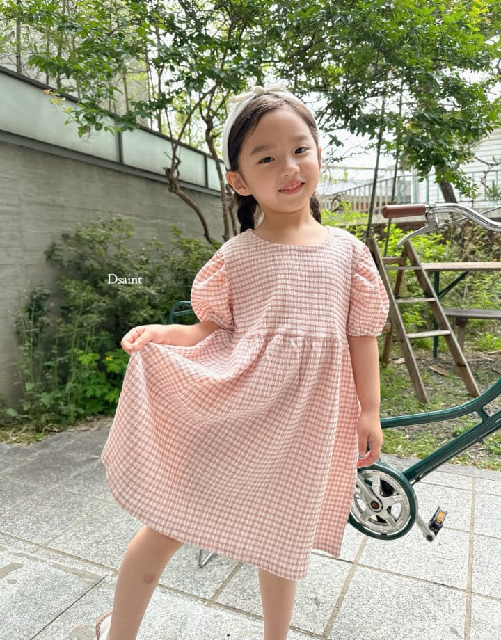 Dsaint - Korean Children Fashion - #discoveringself - Linkle Check One-Piece - 7