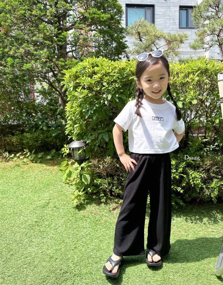 Dsaint - Korean Children Fashion - #fashionkids - Stay Crop Tee - 9